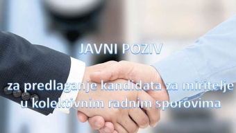 Obavijest o produženju roka za predlaganje kandidata za miritelje u kolektivnim radnim sporovima